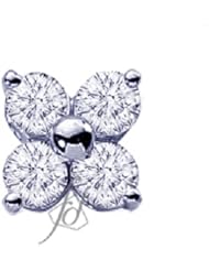 0.60 Ct Round Cut Diamond Pendant 14K WHITE GOLD CUT:VERY GOOD SI2-H With Chain