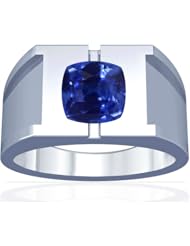 Platinum Cushion Cut Blue Sapphire Solitaire Ring (GIA Certificate)