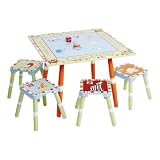 Alphabet Soup Table & 4 Stool Set