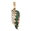 14K Yellow Gold Tsavorite and Diamond Pendant