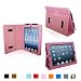 Snugg iPad 4 & iPad 3 Case – Leather Case Cover and Flip Stand with Elastic Hand Strap and Premium Nubuck Fibre Interior (Pink) – Automatically Wakes and Puts the iPad 4 & 3 to Sleep. Superior Quality Design as Featured in GQ Magazine