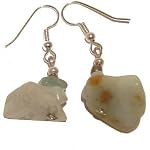 Amazonite Earrings 04 Dangle Blue Green Nugget Gemstone Bedrock Crystal Healing 1.8