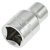 uxcell　ソケットビット 6ポイントソケット　六角　クロムバナジウム鋼　ハンドツール　10mm　12.7mmスクエアソケット