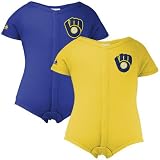Majestic Milwaukee Brewers Newborn 2-Pack Creeper Set