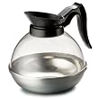 Coffee Pot, Decanter, Regular, 64 oz., Stainless Steel Base, Poly