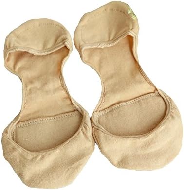 CAcB Women's Lowest Cut Liner Dresses Socks w/Forefoot Cushion &amp; Silicone Heel