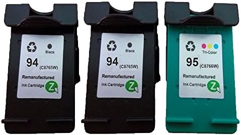 QUIMOOZ® Ink Cartridges Replacement for HP94 C8765WN HP95 C8766WN 3-PACK (2 Black, 1 Color )Compatible for HP Deskjet 5740 6540 Photo smart 2610 2710 Officejet 6210 7210 7410
