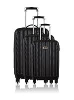 Travel One Set de 3 trolleys rígidos Albury (Negro)