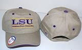 NCAA LSU Tigers Khaki Embrodiered Baseball Hat Cap Size YOUTH
