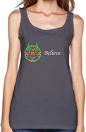 FUSHUO90WTT Women's Disturbed Believe tank top Size XXL Deep Heather