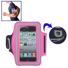 Qungotech Nylon Oberarmtasche Sport Bag Fitnessstudio PINK f�r Iphone 3 3G 3GS & Iphone 4 4G 4S 4GS & Ipod Touch