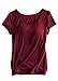 Foxexy Womens Modal Built-in Bra Padded Active Camisole Yoga Casual Tops T-shirt