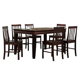 Walkler Edison 7-Piece Fancy Solid Wood Dining Set, Espresso by Walkler Edison