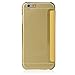 PASONOMI iPhone 6 Case, [Smart Window View] Apple iPhone 6 Folio Wallet Case - Slim Flip Leather Case for Apple iPhone 6 4.7 Inch Smartphone (Yellow)