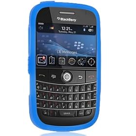 Blackberry Bold 9000 Silicone Skin Case (Blue)