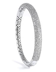 Sterling Silver & Cz Bangle