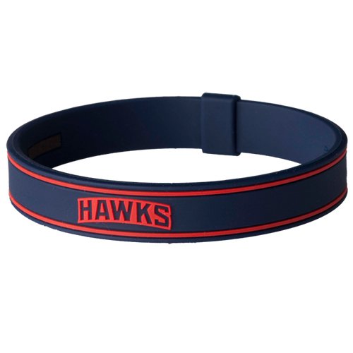 Phiten Atlanta Hawks 7.5'' Navy Blue Silicone-Titanium Bracelet