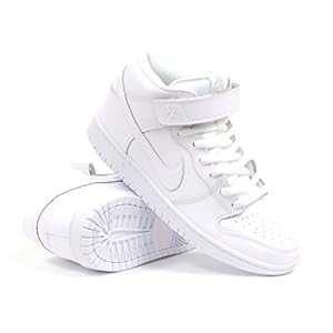Nike SB Dunk Mid Pro SB (White/WhiteLight Base Grey) Men's Skate Shoe9.5