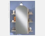 Spiegelschrank Badschrank mit Halogen Beleuchtung Ahorn