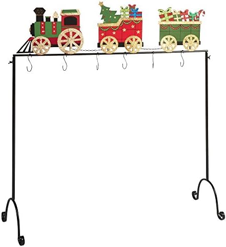 Nantucket Home Metal Freestanding Floor Christmas Stocking Holder Toy Trains