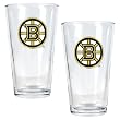Boston Bruins NHL 2pc Pint Ale Glass Set - Primary Logo by Great American Products