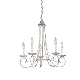 Thomas Lighting Somerset Matte Nickel Five-Light Chandelier by Thomas Lighting