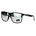 Locs mirrored Lens Gangster Oversized Rectangular horned Sunglasses