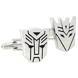 Autobot and Decepticon cuff links Transformer Cufflinks
