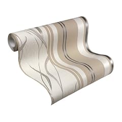 Rasch Tapete 752328 Vliestapete, elegantes, trendiges, florales Blockstreifenmuster