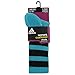 adidas Women's Retro II 3-Pack Crew Socks, Vivid Mint/Flash Red-Pink Pink/Black/White/Light Onix/Onix-Light Onix Marl, Medium