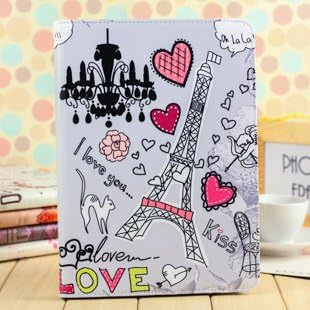 Ipad Air Classic British Style Painting Style Holster, Designer Masterpiece, Unique Graphic Design Cover for Ipad 5 Air (Paris style 2)