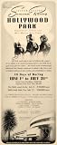 1939 Ad Hollywood Park Racing Horse Race Track Sport - Original Print Ad