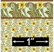 1:24 Arts & Crafts Style Sunflower Dollhouse Wallpaper