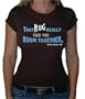 One Liners BIG LEBOWSKI "THAT RUG REALLY TIED THE ROOM TOGETHER" Juniors Movie Line Sheer T-Shirt- Chocolate XLarge