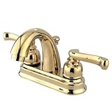 Kingston Brass KB5612FL Two Handle 4 in. Centerset Lavatory Faucet with Retail Pop-up
