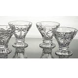 4 Crystal Ice Cream Bowls/Glasses