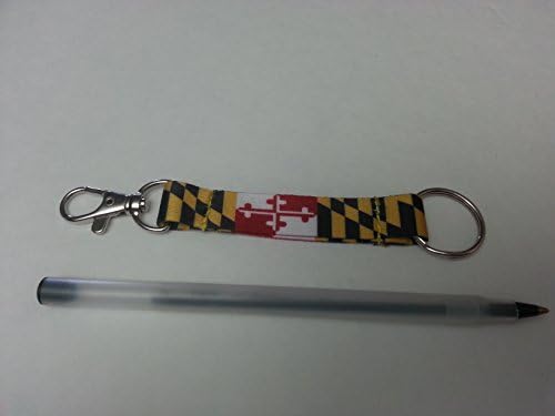 Maryland Flag Key Ring Lanyard
