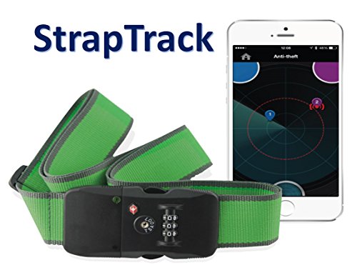 WiTbelt K200 Sharp Green Bluetooth Smart enabled Luggage Strap with Combination Lock TSA approved Anti-theft for iPhone5S, iPhone6, iPhone6S
