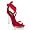 Red Satin/Clear