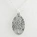 Oval Tree of Life Pendant in Sterling Silver on a 16" Box Chain, #8532