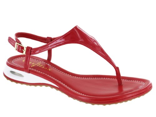 Cole Haan Sandals Cole Haan Women's Air Bria Thong Sandal,Tango Red Patent,10 B US