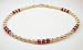 RUBY 14Kt Gold Filled Gemstone Ankle Bracelets: Handmade Jewelry with Adjustable 1 Inch Extension