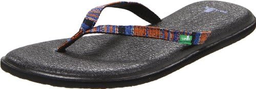 Sanuk Women's Yoga Spree Funk Flip Flop,Rust,8 M US