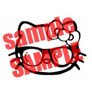 HELLO KITTY EYE GLASSES VINYL DECAL STICKER