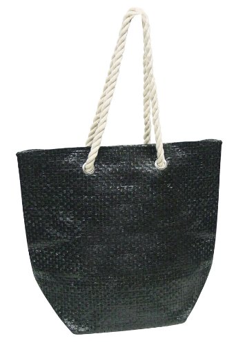 Luxury Eco-friendly Shopping College Woven Tote – Black