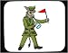 Decorated Mouse Pad with donkey, army, bugle, soldier