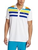 Puma Men's Engineered Stripe Tech Polo, White, XX-Large