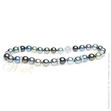 WILLOW PEARLES: *VOYAGEUR 14MM MULTI TAHITIAN PEARLE NECKLACE W/ RONDELLES*