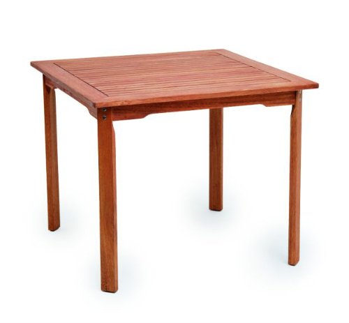 Edler Gartentisch SANTOS 90x90cm, Hartholz wetterfest