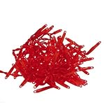 Stylische Lichterkette RICE LIGHT rot - mit 100 Laempchen